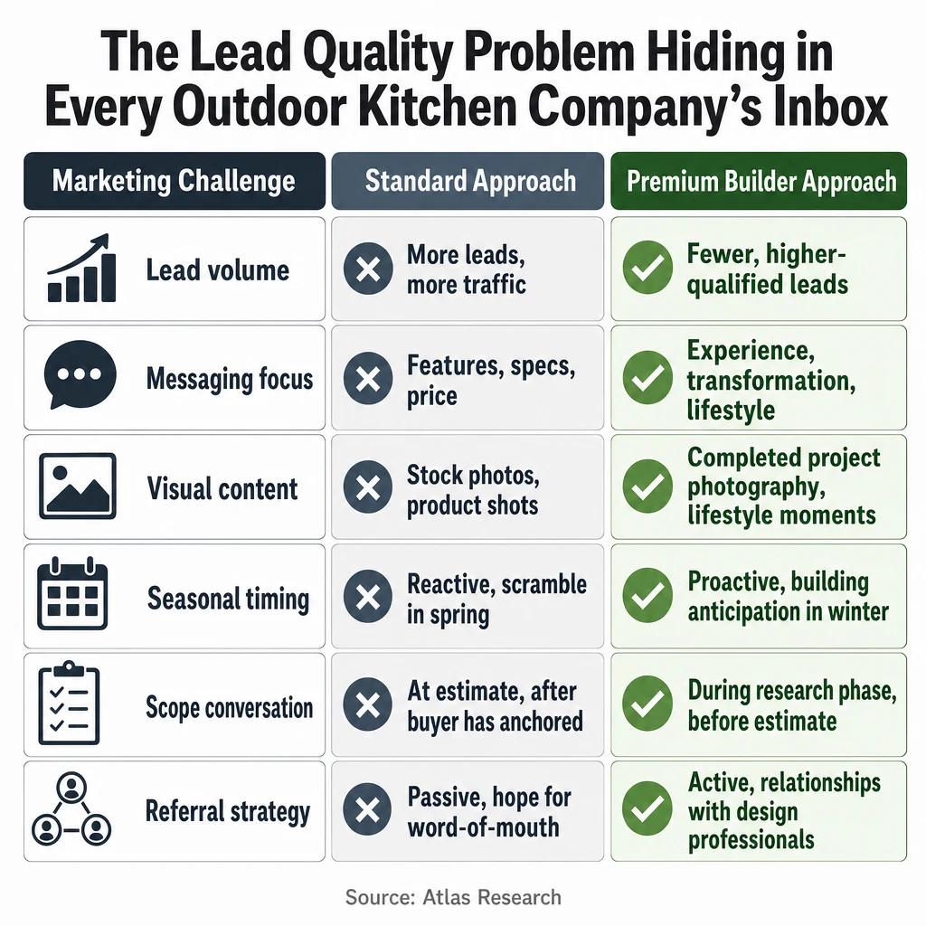 Infographic: The Lead Quality Problem Hiding in Every Outdoor Kitchen Company's Inbox